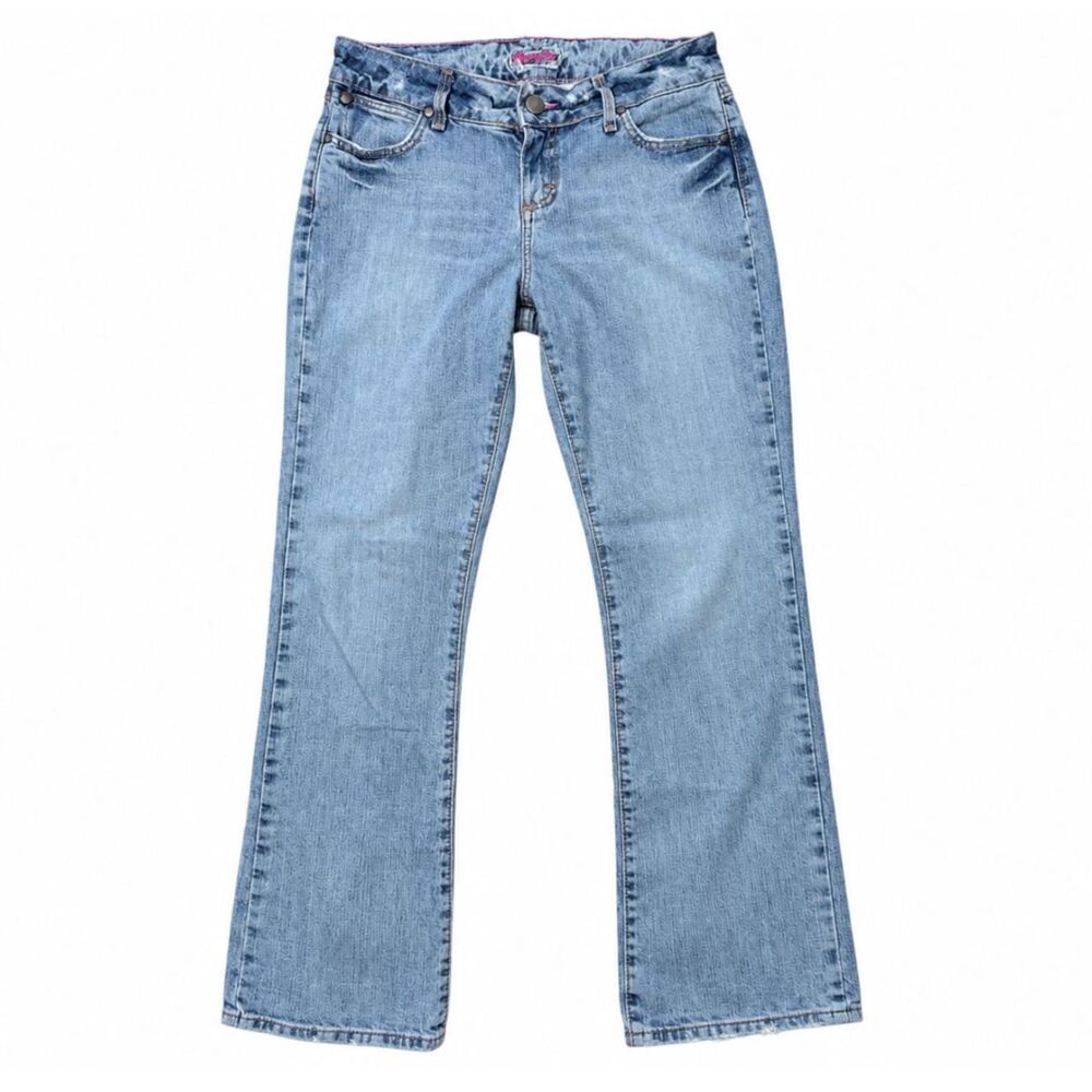 Wrangler Vintage Pink Label Bootcut Jeans Women 7/8x32 Med Wash 100% Cotton Y2K